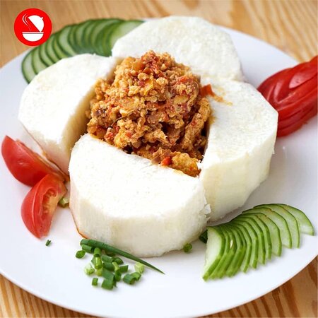 Boiled Yam and Egg Sauce